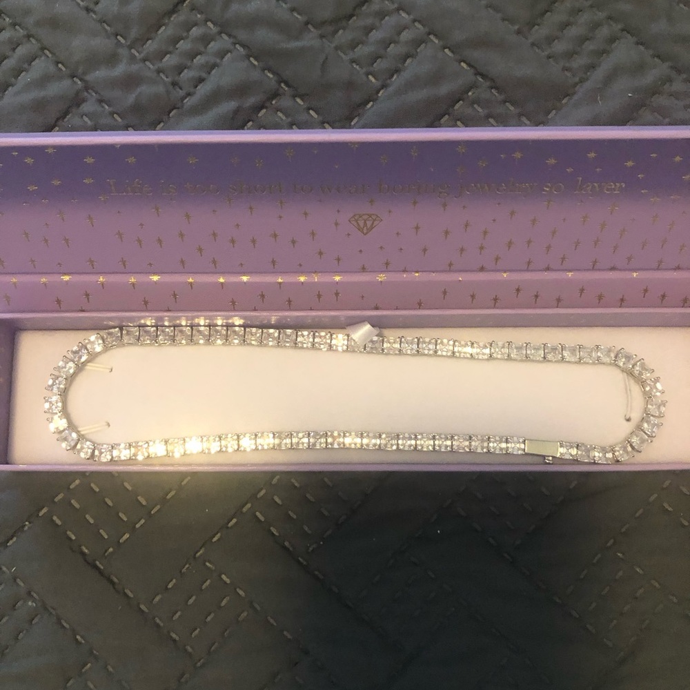 MELINDA MARIA The Queen's Necklace 16" - Silver Plated over Brass